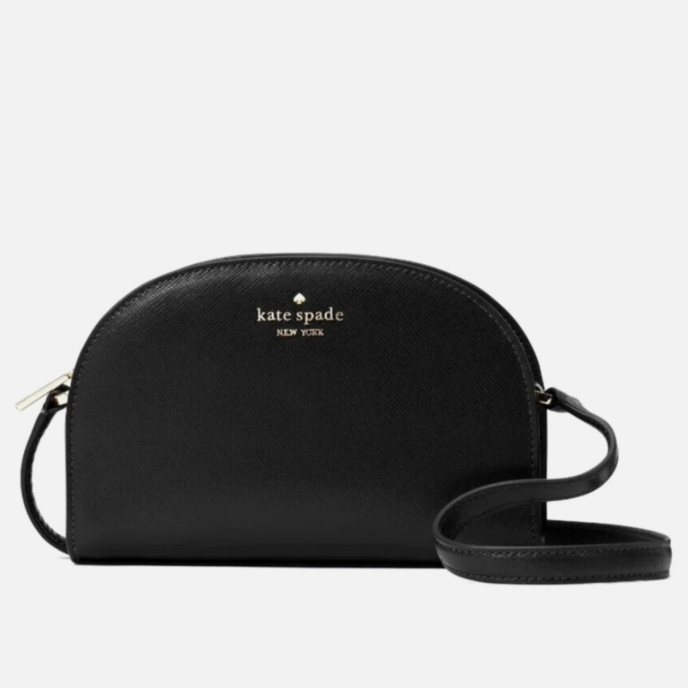 kate spade black leather dome crossbody